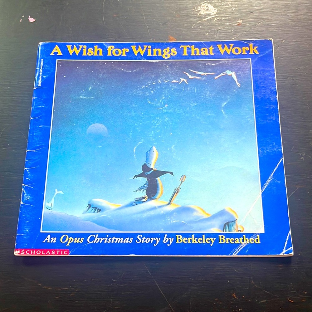 1992 Opus A Wish for Wings That Work an Opus Christmas Story vintage book